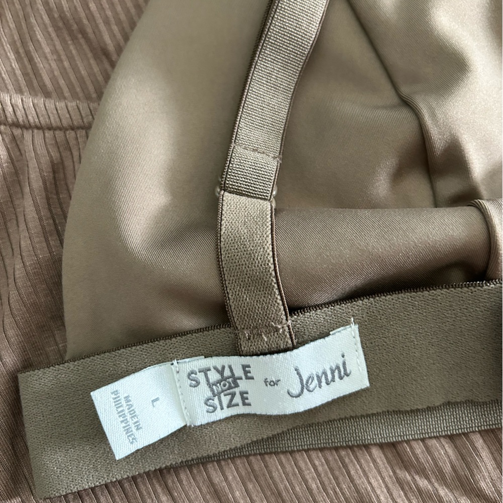 Jenni Taupe Ribbed Lounge Set - Picture 3 of 4